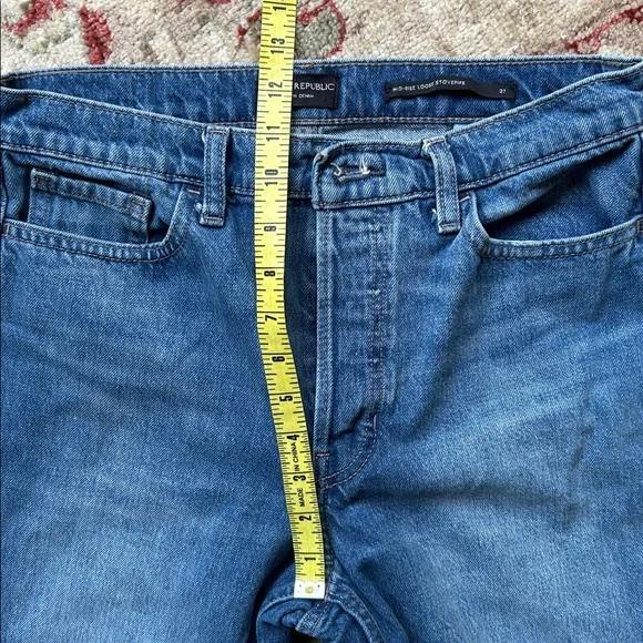 Banana Republic Women’s Mid-Rise Stovepipe Button Fly Jeans Size 27 - Picture 10 of 13